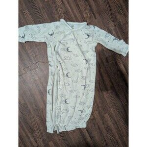 Touched by Nature Organic Cotton Baby Sleep Gown 0-6M Bird Gender Nuetral EUC